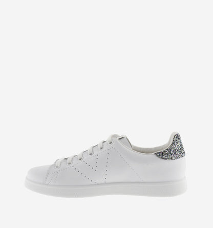 LEATHER & GLITTER TENNIS SHOES White leather sneakers 1125104
