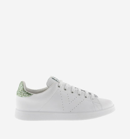 LEATHER & GLITTER TENNIS SHOES White leather sneakers 1125104