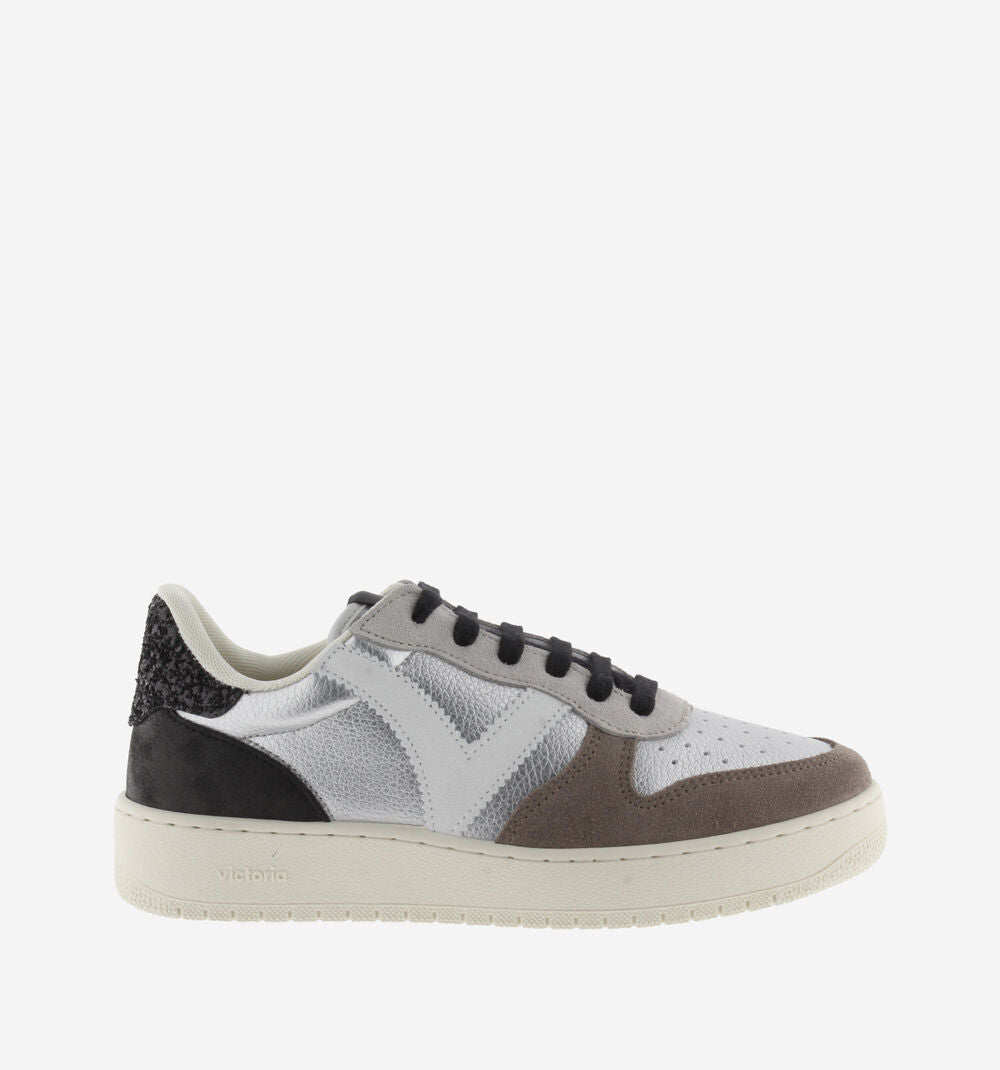 MADRID METAL & LEATHER CRUST & GLITTER Sporty Sneakers for women 1258257
