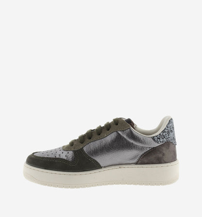 MADRID METAL & LEATHER CRUST & GLITTER Sporty Sneakers for women 1258257